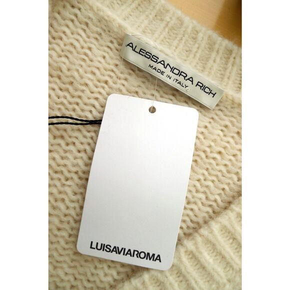 ALESSANDRA RICH ITALY Fruit Alpaca Blend Cardigan Sweater YOOX 40 S NWT $1380 - Picture 9 of 16